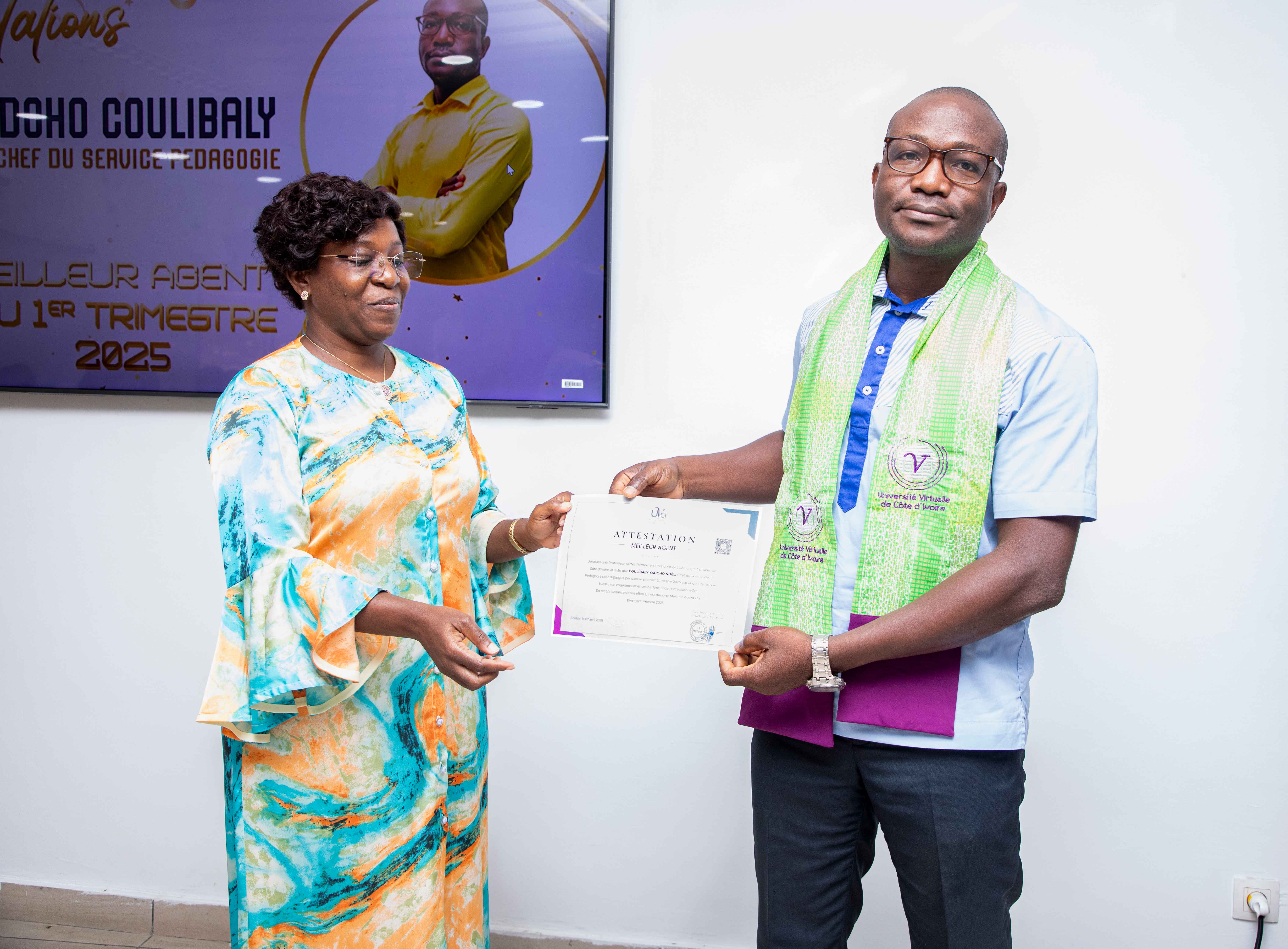 L’UVCI célèbre son meilleur agent du trimestre