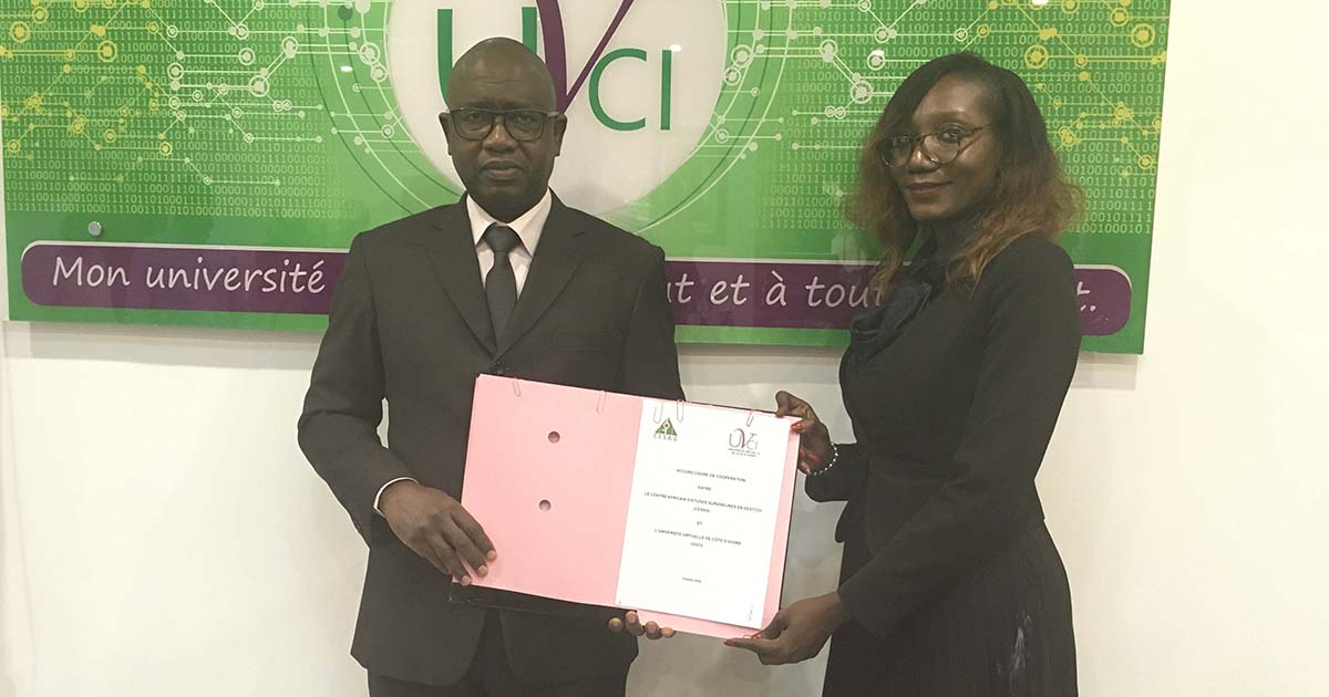 L’UVCI et le CESAG signent une convention pour une collaboration fructueuse
