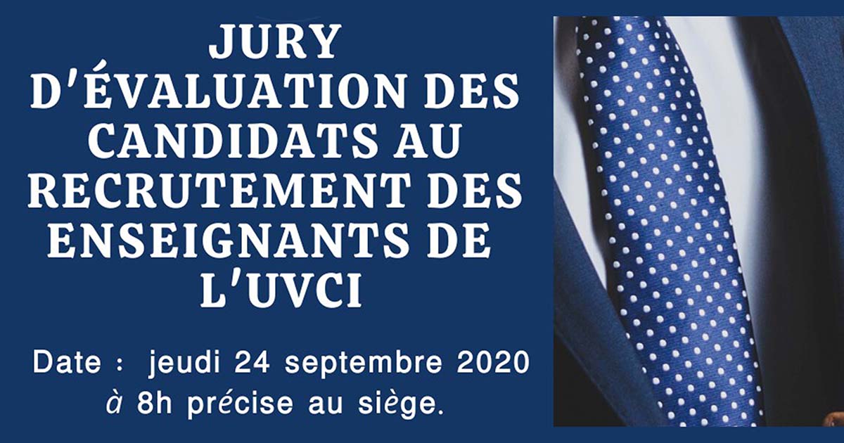 Recrutement des enseignants de l'UVCI