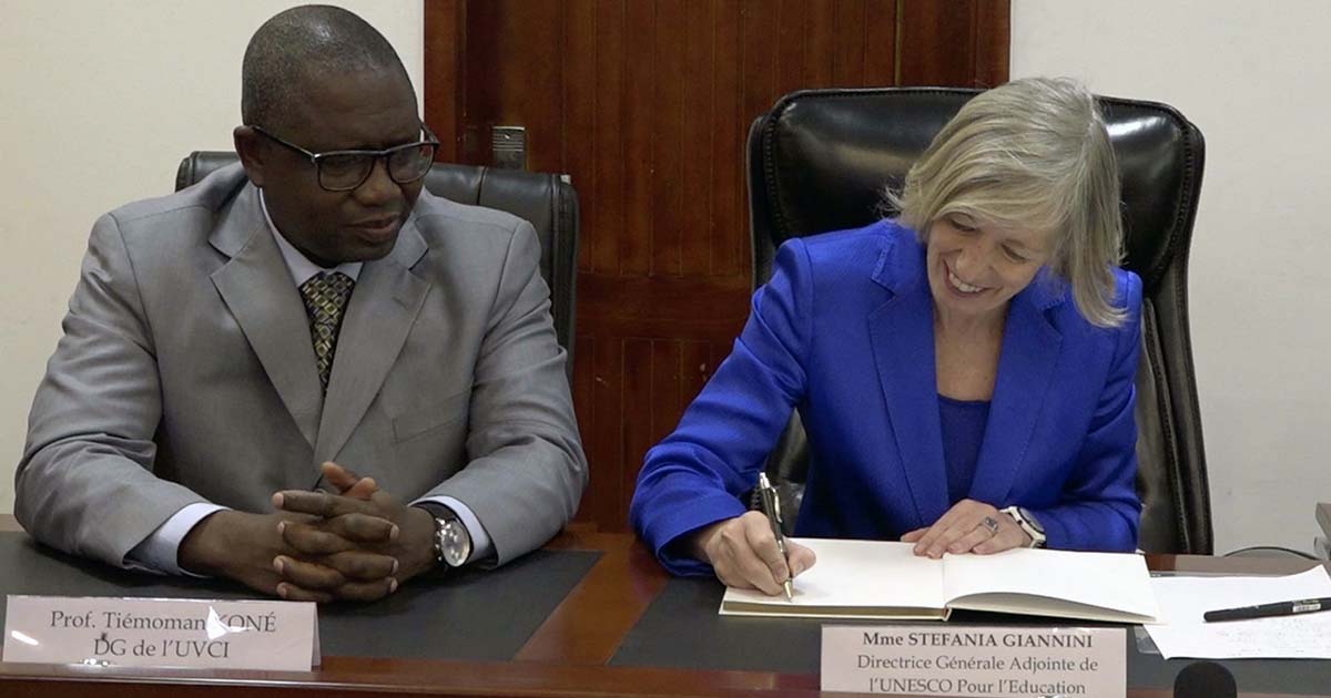 UVCI-UNESCO / Création d’un centre de savoir mémoire du monde à l’Université Virtuelle de Côte d’ivoire